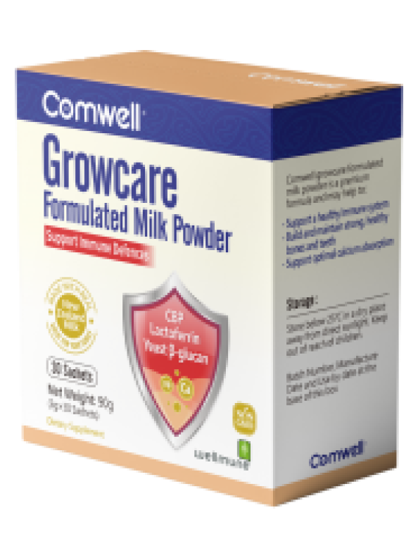 Comwell Growcare Formulated Milk Powder with Calcium + Lactoferrin 30 Sachet
